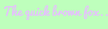 Image with Font Color E6BFFF and Background Color BEFFBC